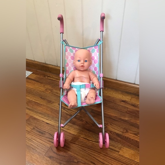 Other - Newborn Baby Doll & Stroller 
Fully Posable Lifelike Newborn Baby Doll 
Doll 15”